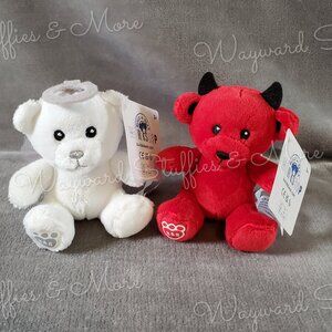 Build a Bear Workshop Red Devil Bear & Angel Bear Wristie Plush Set NEW